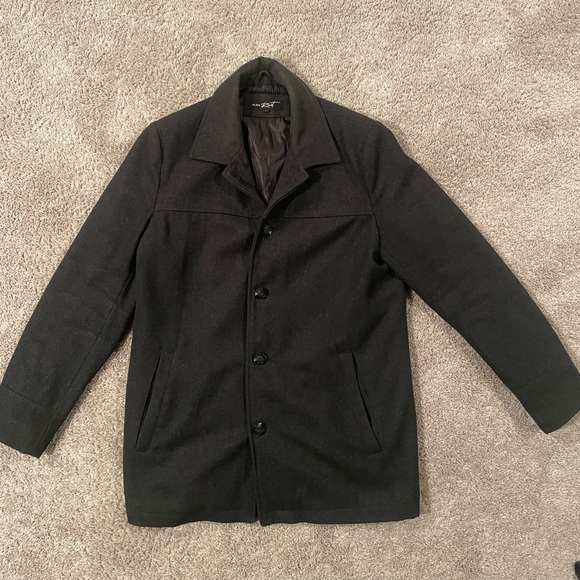 Black Rivet peacoat. Size large. Great condition. - Picture 1 of 6